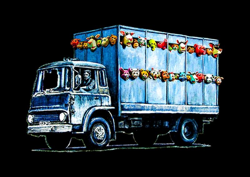 Banksy meat truck