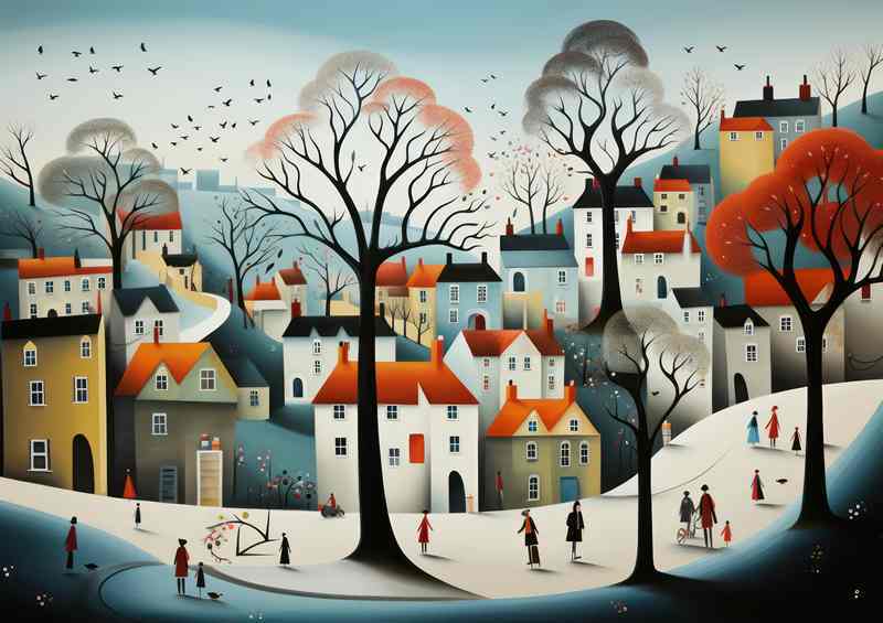 Whimsical Village Dreams Quaint Fantasy World