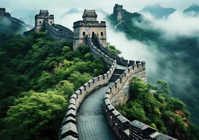 Great Wall of China nice clean lines | Metal Poster