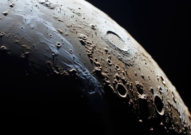 Darkside of the moon with crators