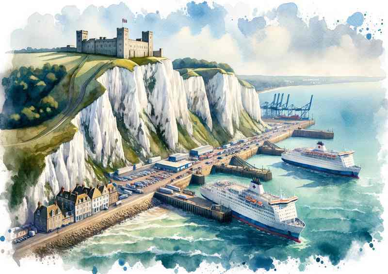 Dover Cliffside Majesty Metal Poster
