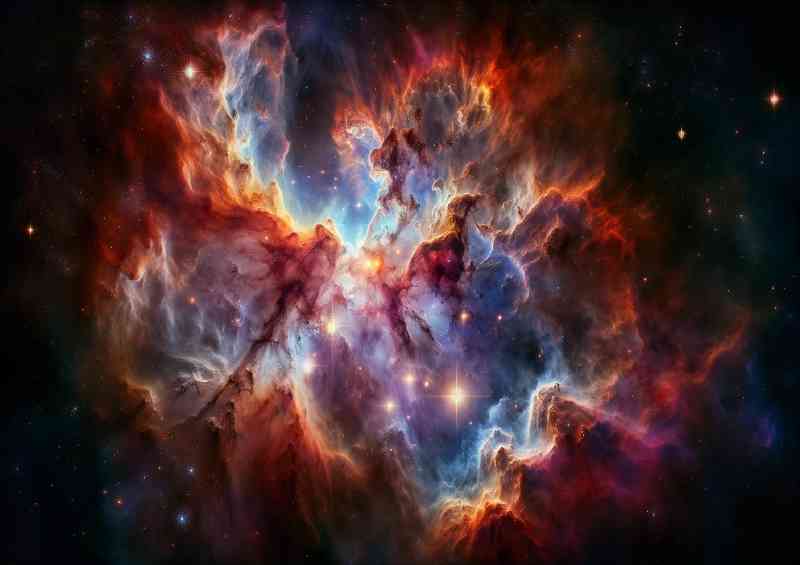 nebula as viewed through the lens of a powerful space telescope