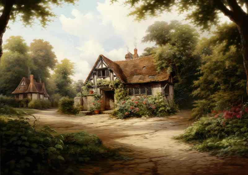 Countryside Elegance English Rustic Beauty scene
