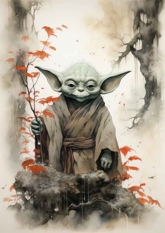 Yoda Japanese ink style