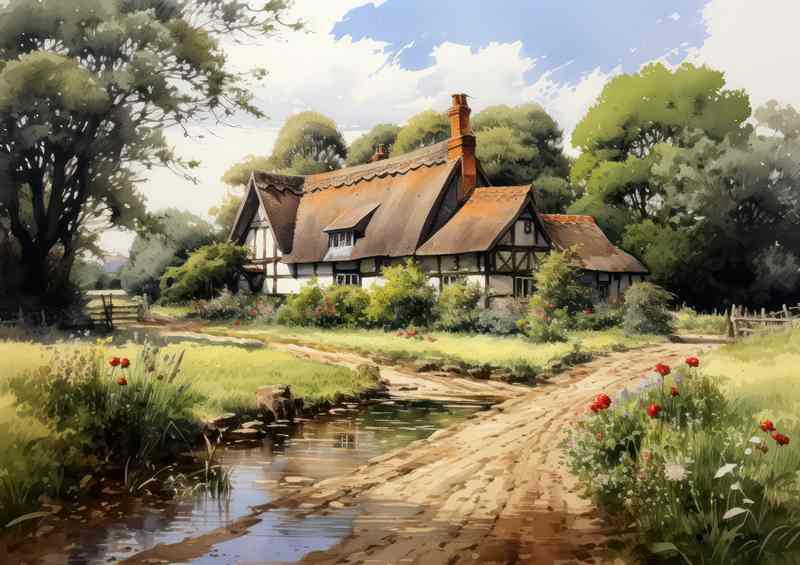 Elegance Old English Rural Scene Timeless