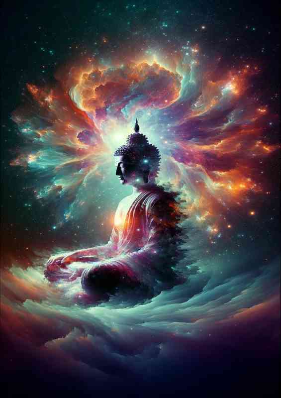Buddha in a contemplative state representing the creation
