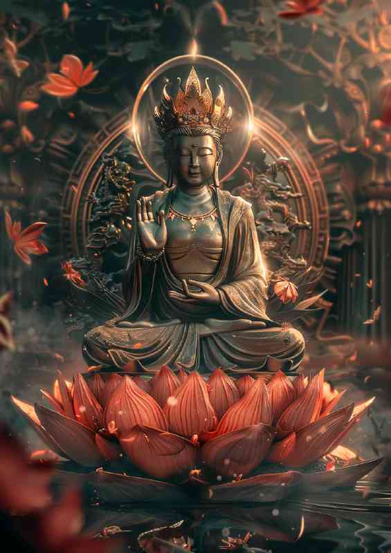 Buddha in a lotus sitting