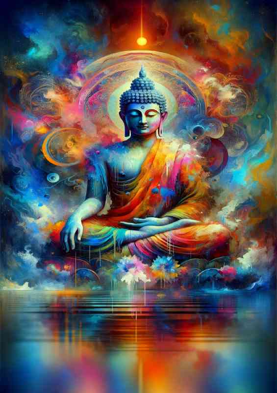 serene Buddha figure in a meditative pose. The Buddh