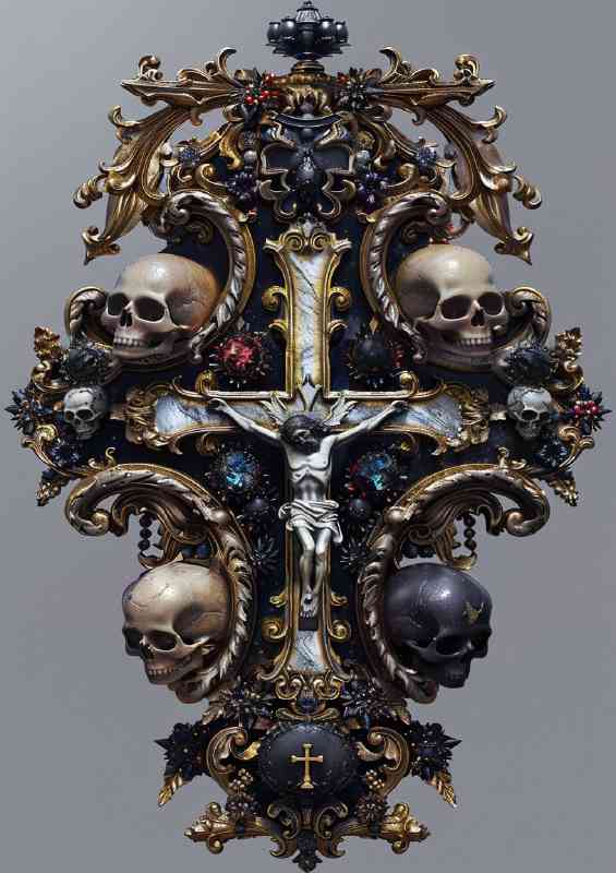 Large talisman with crusifix | Metal Poster