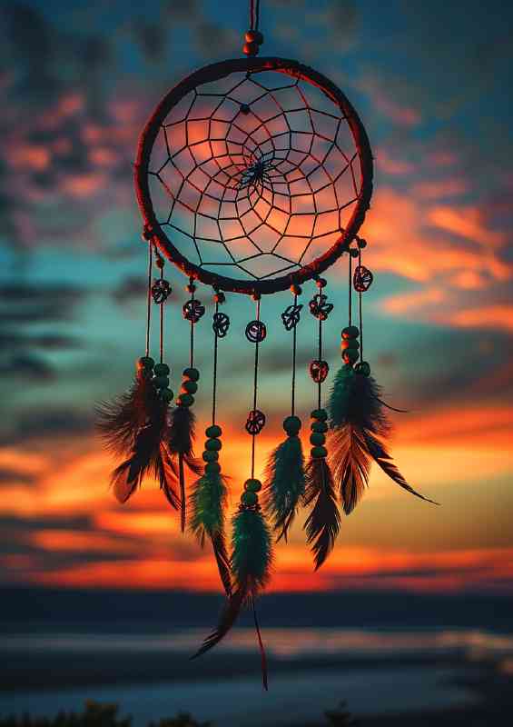 Dream catcher in the night sky