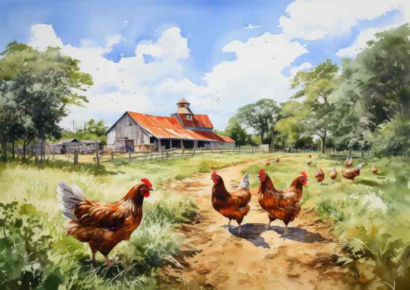 Morning Cluck Classic Chickens Farm Charm