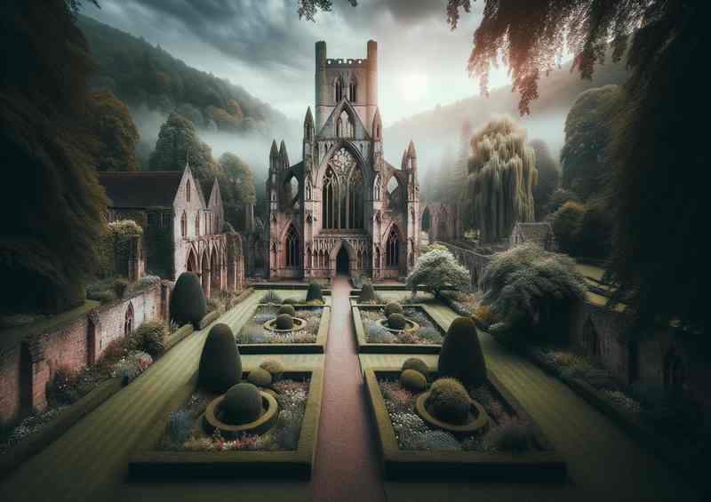 Wenlock Priory, Shropshire | Tranquil Ruins & Gardens Metal Poster
