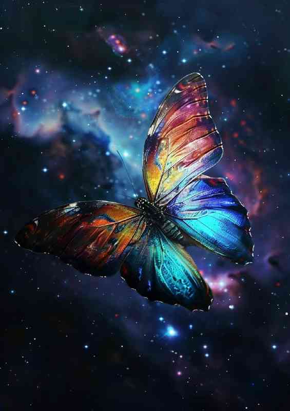 Stunning Butterfly with vibrant colors gracefully flying