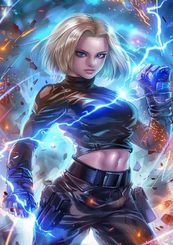 Android no18 a character | Metal Poster