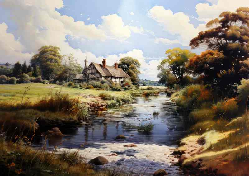 Picturesque Serenity Old English Rural Beauty