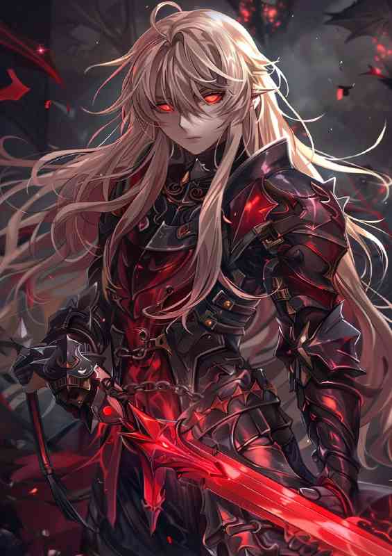 Anime boy with long blonde hair