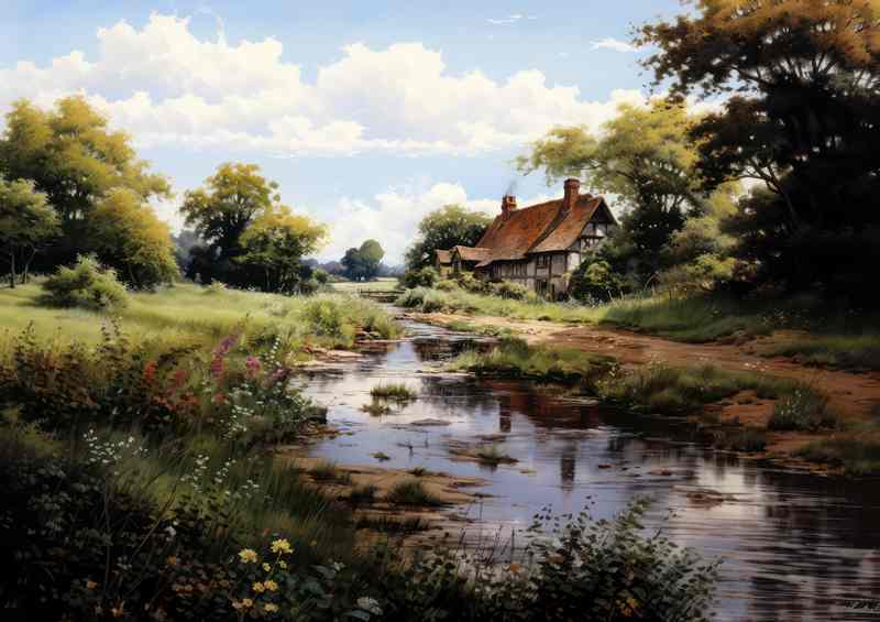 River's Whisper Idyllic Beauty of Countryside