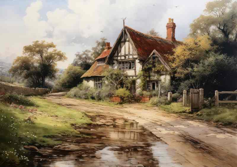 Rustic Charm Old English Countryside Homestead