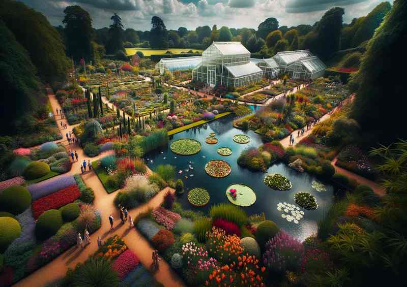 Colorful Wisley Garden Surrey Glasshouse Metal Poster