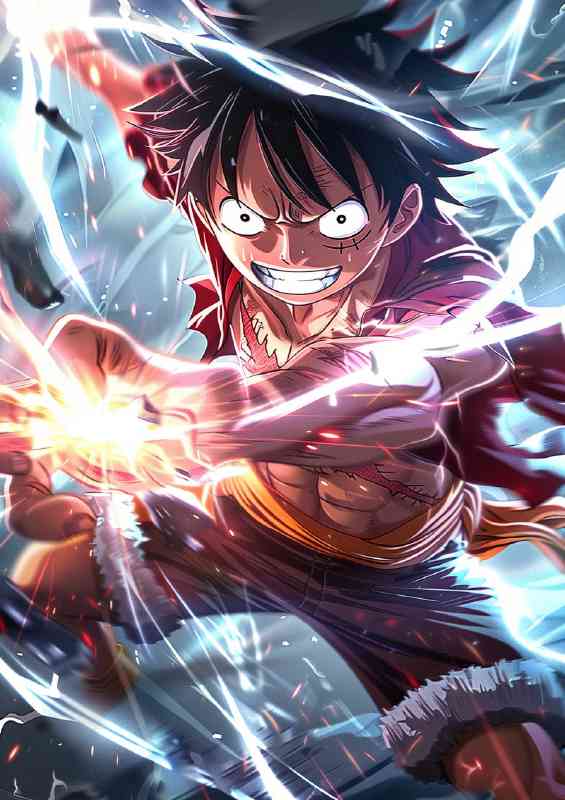 Monkey D Luffy in full battle mode