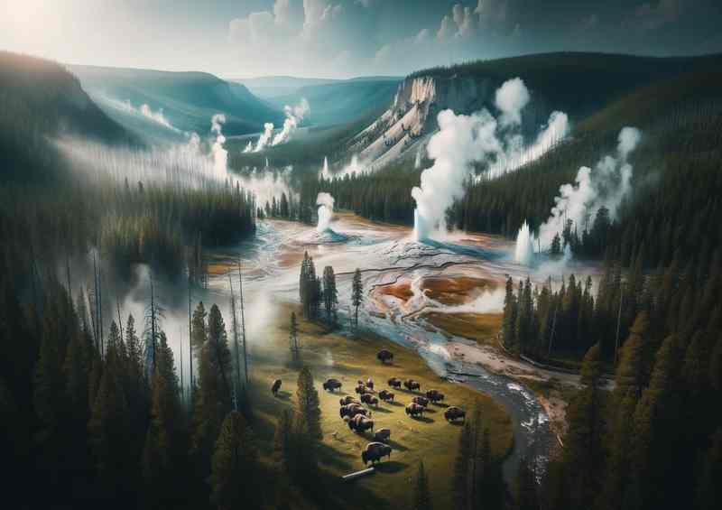 Yllwstn NP USA Geysers Erupt Pris Wild