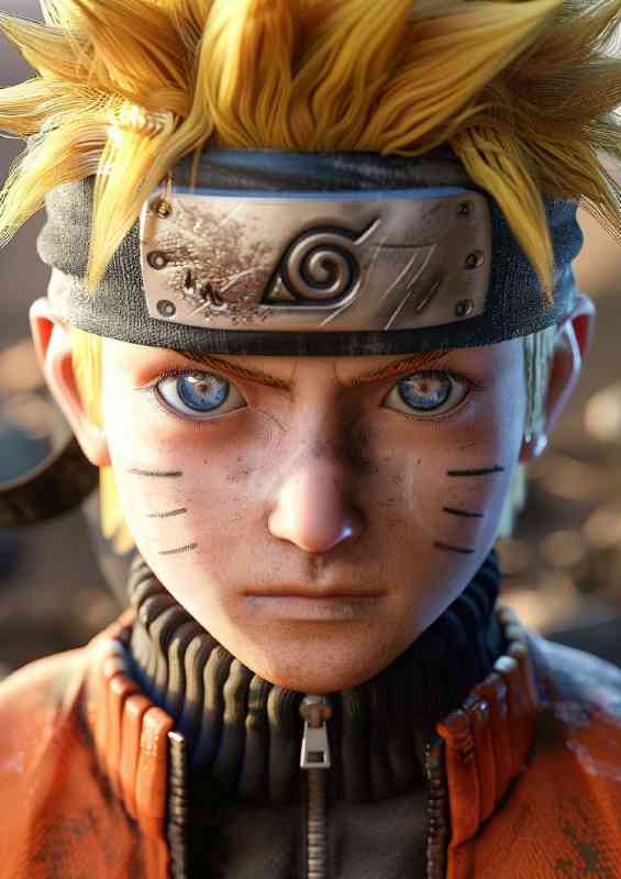 Naruto full face shot anime style