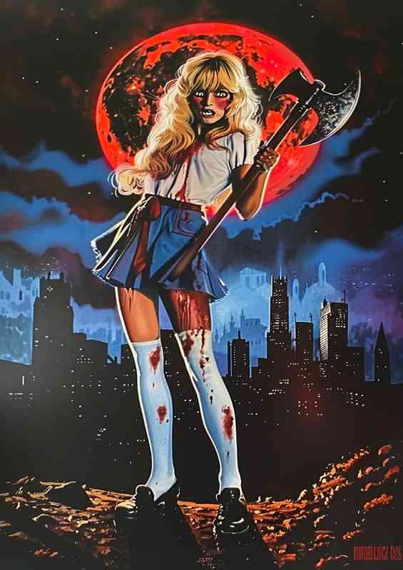 1980s movie poster big axe full moon