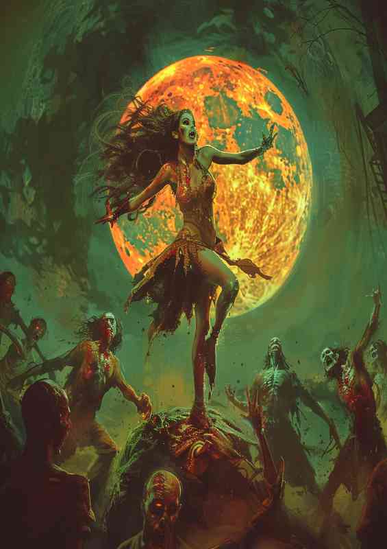 80s fantasy a beautiful half elf woman dancing