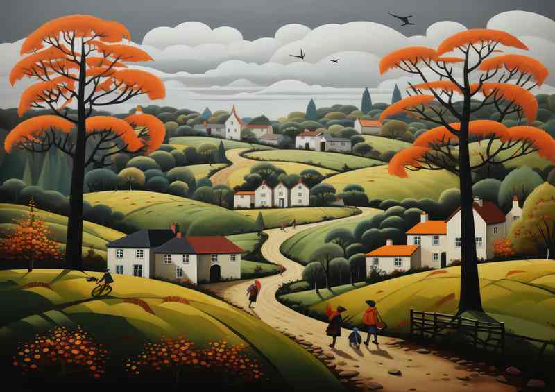 Village Whimsy Enchanting Colors and Quaintness
