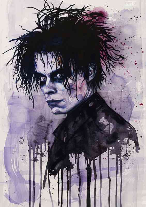 Edward Scissorhands as an edgy vampire dark | Metal Poster