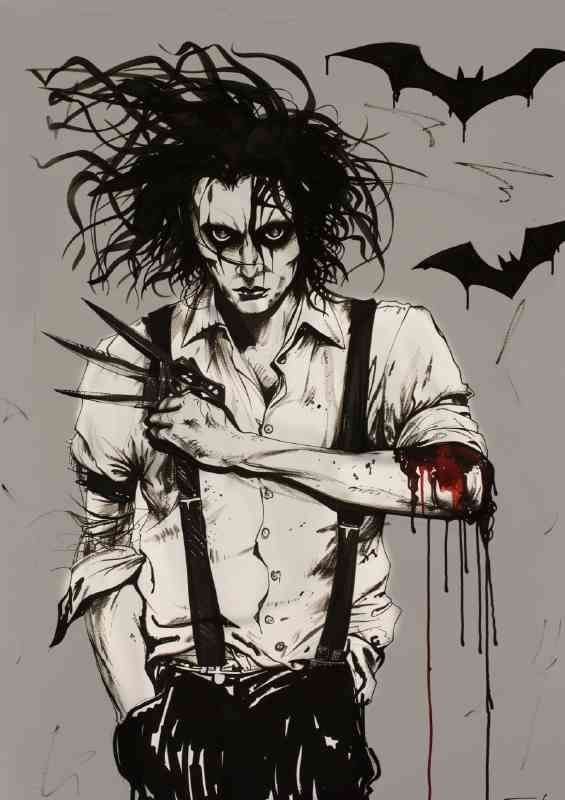 Edward Scissorhands style painting