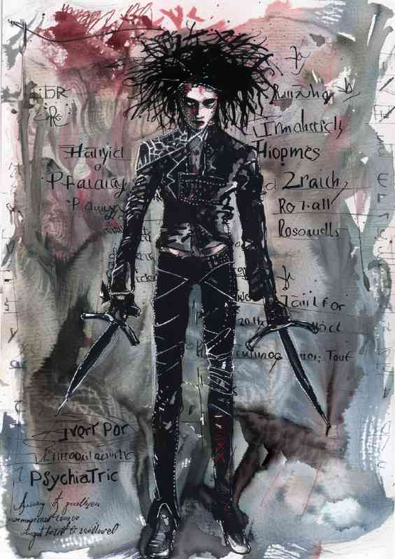 Edward scissorhands as an edgy vampire | Metal Poster