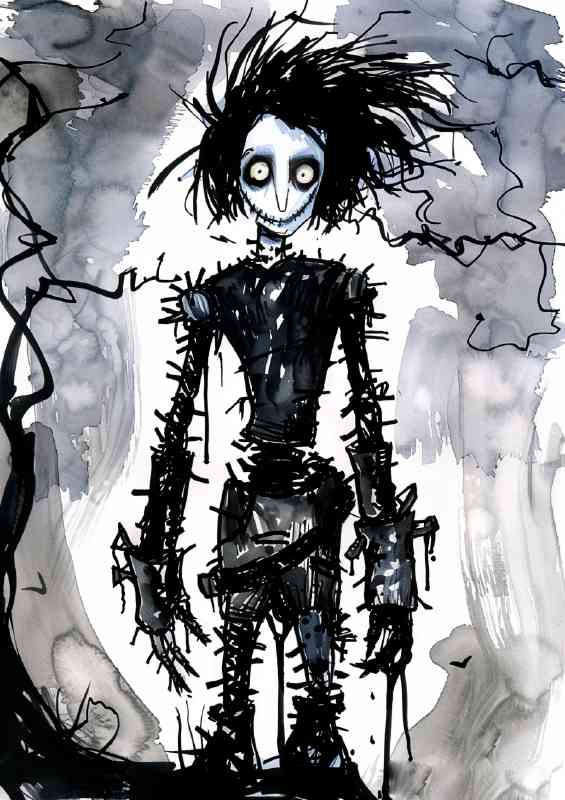 Edward scissorhands as an edgy vampire dark fantasy