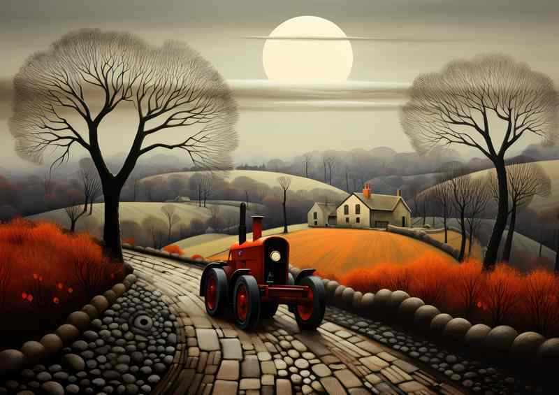 Vintage Elegance Classic Tractor in Countryside