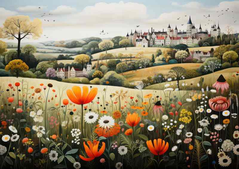 Enchanted Pastoral Scenes Metal Poster