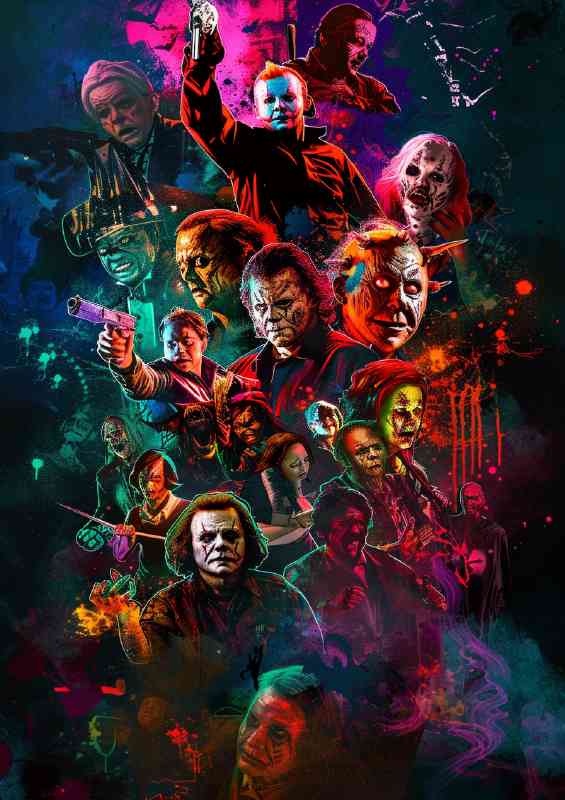 Iconic horror movie characters It Freddy michael myers etc