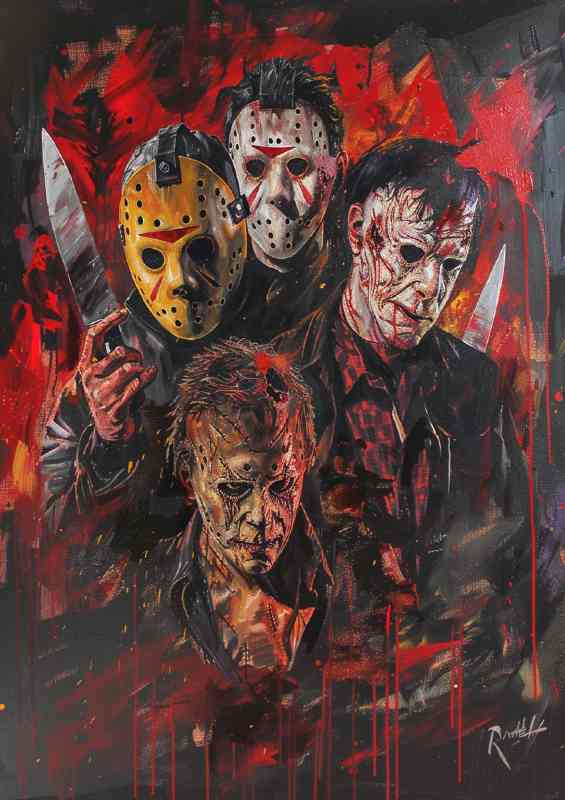 Michael Jason and Freddy horror night