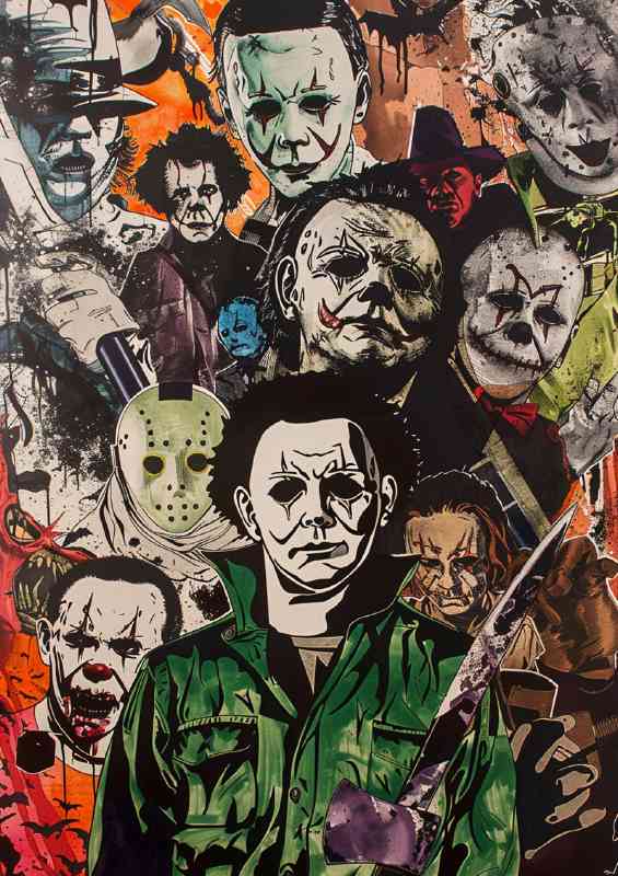 Movie characters Including horror masks