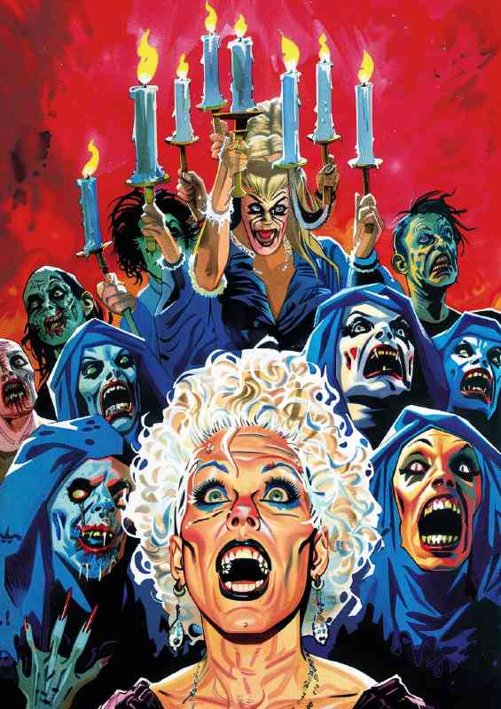 Movie poster creepy eyes behind people