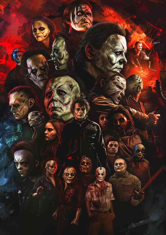 Nightmare horror movie characters | Metal Poster