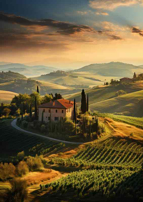 Idyllic Landscape Elegance In The Morning