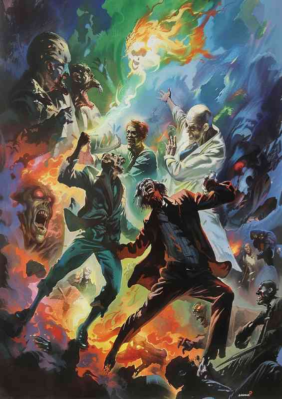 Zombie monsters and witches