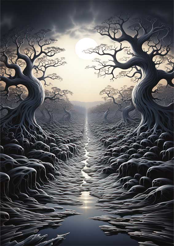 Spectral Mirage Gazing into Surrealisms Depths