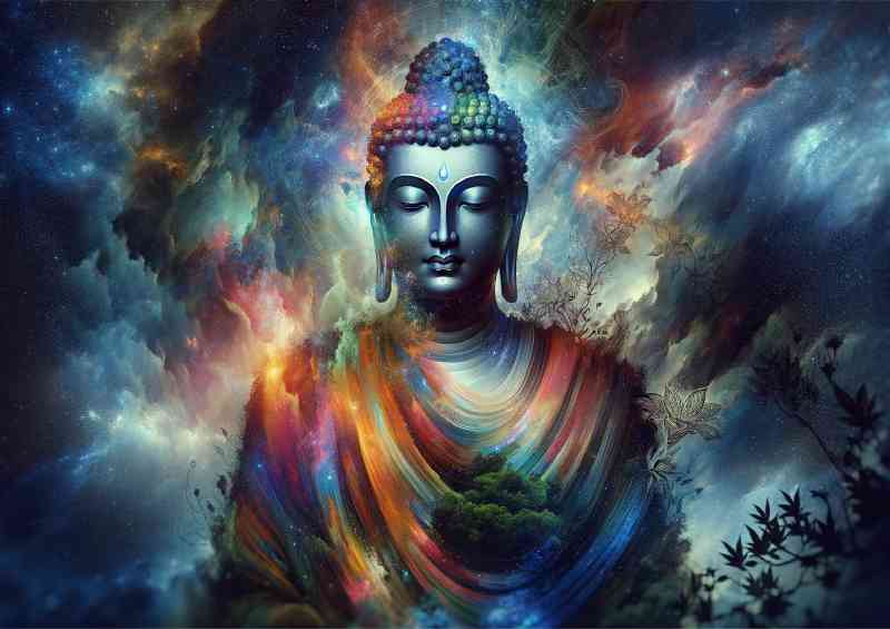 tranquil and spirit of Buddha in a modern artistic interpretation