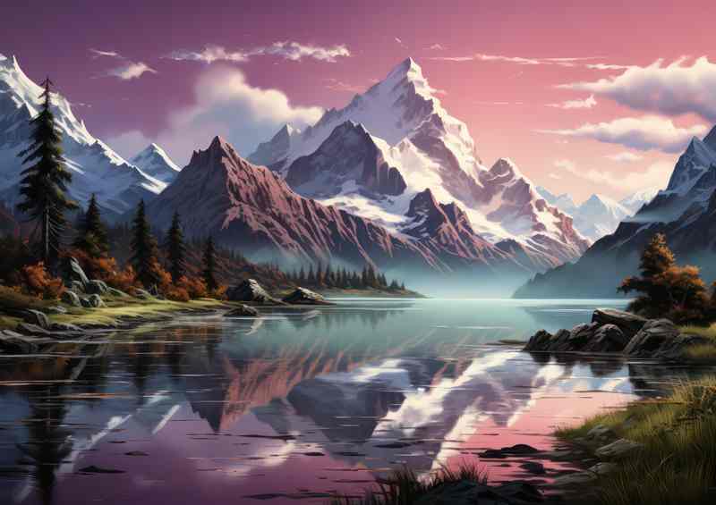 Mountian Peaks in pastels