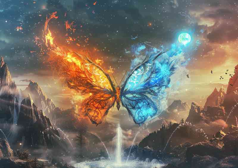 Stunning Illustration of an epic fantasy butterfly