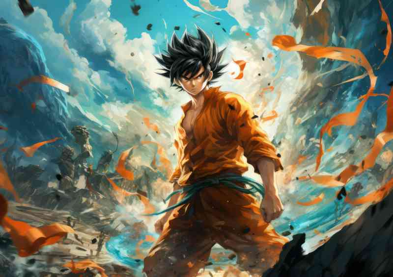Poster style fighting anime