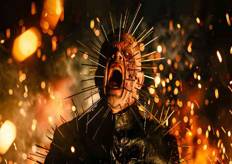 Cinematic movie poster of Hellraisers pinhead | Metal Poster