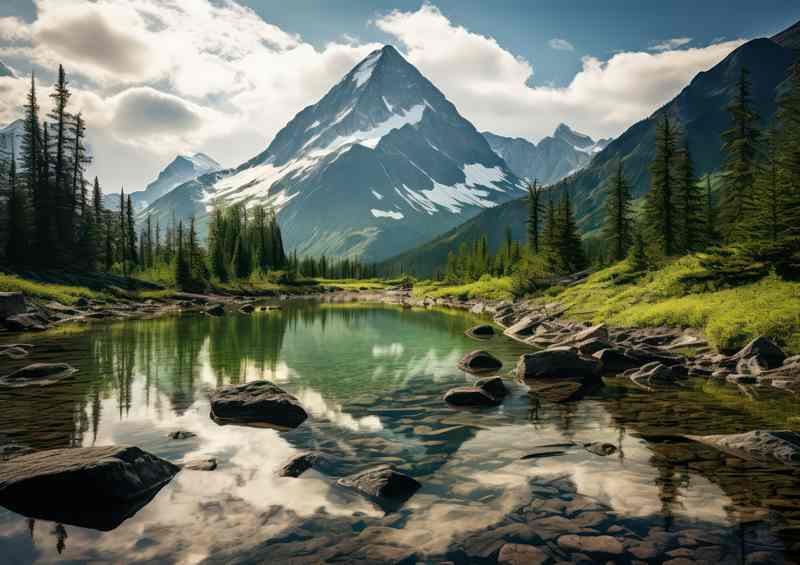 Scenic Mountains And Lake