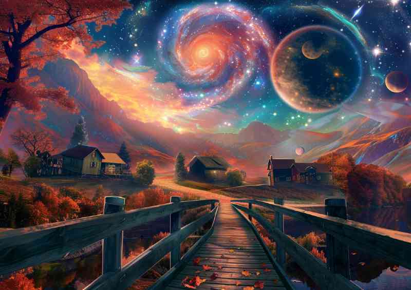 Bridge leading to an otherworldly planets